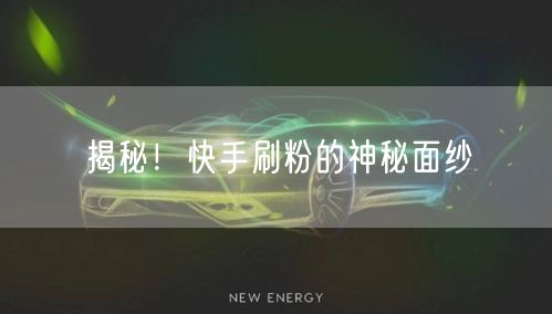 揭秘！快手刷粉的神秘面纱