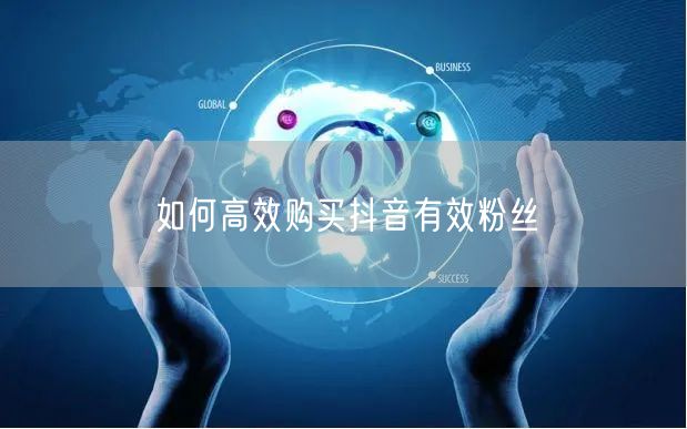 如何高效购买抖音有效粉丝