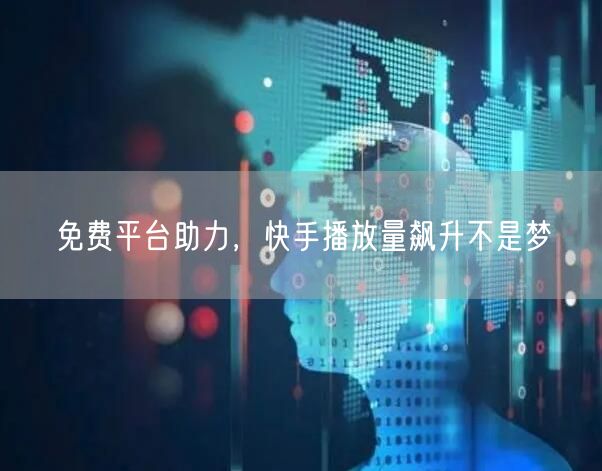 免费平台助力，快手播放量飙升不是梦